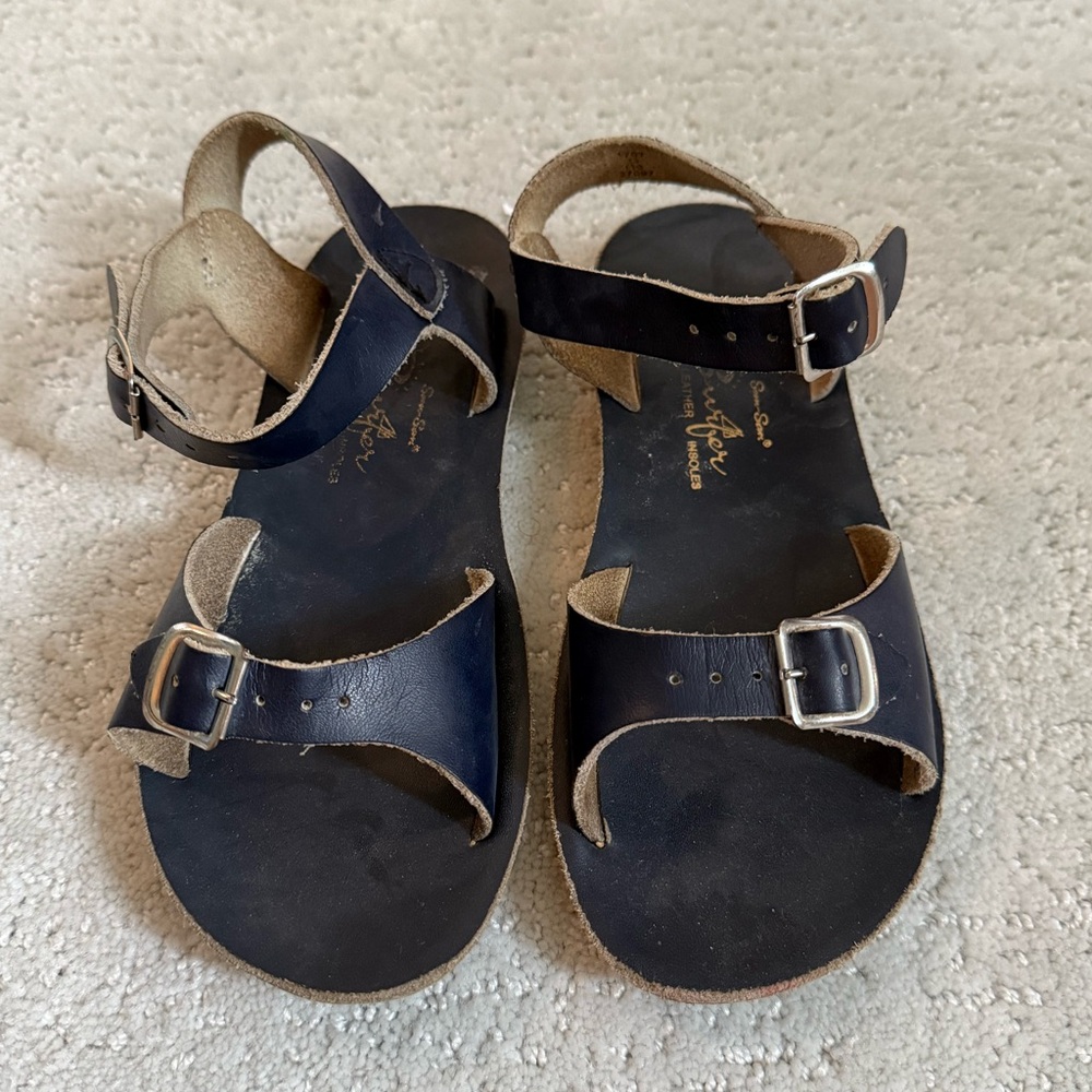 Salt Water Sandals by Hoy - Classic Navy Kids Sandals size 13